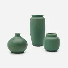 Teco Pottery, Collection of three vases