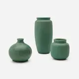 Teco Pottery, Collection of three vases
