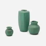 Teco Pottery, Collection of three vases