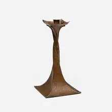 attribution Charles Frederick Eaton, Candlestick, c. 1910, handwrought copper