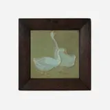 Rookwood Faience, Architectural tile with geese, c. 1915, glazed earthenware