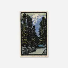 San Jacinto by Frances Gearhart, c. 1926, woodcut in colors, sold Mar 2026