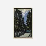 Frances Gearhart, San Jacinto, c. 1926, woodcut in colors