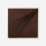 Jorge Eielson, Quipus 60 A, 1974, tinted burlap over wood, lacquered wood