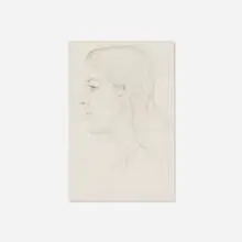Portrait of Deborah by Alex Katz, 1972, graphite on paper, sold Sep 2017