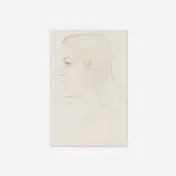 Alex Katz, Portrait of Deborah, 1972, graphite on paper