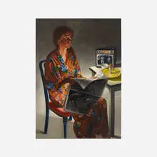 7 am News by Alfred Leslie, 1976-78, oil on canvas, sold Sep 2017