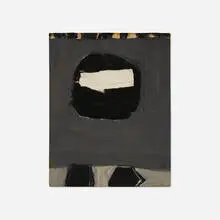 Ode to Sibyl by Emerson Woelffer, 1959, oil and collage on canvas, sold Sep 2017