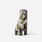 Irving Harper, Untitled (Seated Figure), painted paper construction