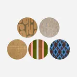 collection of twenty-one fabric samples by Alexander Girard, c. 1960, printed fabric, sold Sep 2017