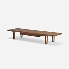 Long John coffee table, model 4699 by Edward Wormley, 1946, walnut, sold Sep 2017