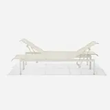 Richard Schultz, Prototype 1966 chaise lounge, tête-à-tête, c. 2010, powder-coated aluminum, vinyl, nylon