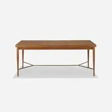 Directional dining table, model 8905 by Paul McCobb, 1955, mahogany, brass, sold Sep 2017