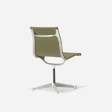 Pre-Production Aluminum Group chair by Charles and Ray Eames, 1958, cast aluminum, saran, enameled steel, plastic, sold Sep 2017