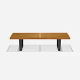 slat bench, model 4690 by George Nelson & Associates, 1946, birch, lacquered wood, sold Sep 2017