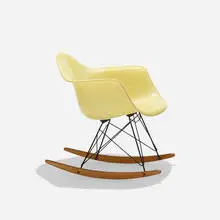 Charles and Ray Eames, RAR, 1950, molded fiberglass with rope edge, enameled steel, birch, rubber