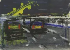 Susie Hamilton, Untitled, mixed media on paper 10.5 x 13.5cm .