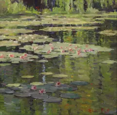 Edward Noott, Untitled, oil on canvas 51 x 51cm .
