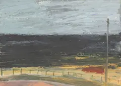 Fleur Campbell, Untitled, Fleur Campbell (20th century) 'The Red Boat' oil on board 53 x 73cm