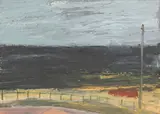 Fleur Campbell, Untitled, Fleur Campbell (20th century) 'The Red Boat' oil on board 53 x 73cm