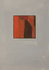 Brian Blow, Untitled, painted collage and painted mount 38 x 29cm overall