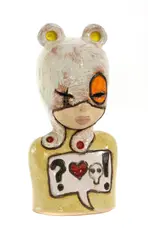 Kobron, Untitled, b.1970) Bunny girl ceramic sculpture
