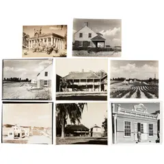 Walker Evans, Eight Photographs including: Belle Helene Plantation House, Louisiana, 1935, photograph