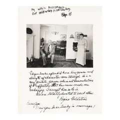 Jim Goldberg, 'Edgar looks splendid here...' / 'My wife is acceptable...'(The Goldstines) (from 'Rich and Poor'), 1981, Gelatin silver print