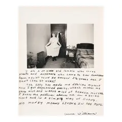 Jim Goldberg, 'I am a 29 year old female who loves plants and animals...'(Anne Williams)(from 'Rich and Poor'), 1978, Gelatin silver print