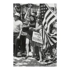 W. Eugene Smith, Impeach the Red Mayor (Hard Hat Riot against Government War Policy), 1969, Gelatin silver print
