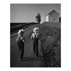 George Tice, Two Amish Boys, Lancaster, PA, 1962, Gelatin silver print; signed 'Geo. A. Tice' in pencil on the mount