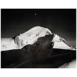 Bradford Washburn, Tip of Chamonix, Face of Mont Blanc at Moonrise and Sunset, France, 1958, Gelatin silver print