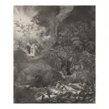 Rembrandt Harmensz van Rijn, The Angel Appearing to the Shepherds (Bartsch, Hollstein 44, Hind 120, New Hollstein 125), 1634, etching