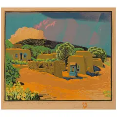 Gustave Baumann, Summer Rain (Chamberlain 112), 1926, Woodcut in colors on laid paper, from the second edition (of 4)