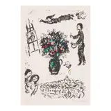 Marc Chagall, Bouquet sur la ville (Bouquet over the Town) (Mourlot 1009), 1983, Lithograph in colors on Arches paper