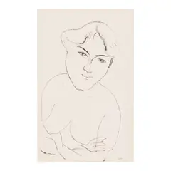 Henri Matisse, Torse aux bras croisés (Torso with Arms Crossed) (Duthuit 400), 1906, Lithograph on japon paper