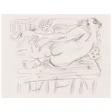 Henri Matisse, Nu couché de dos (Reclining Nude from the Back) (Duthuit 496), 1929, Lithograph on Arches paper