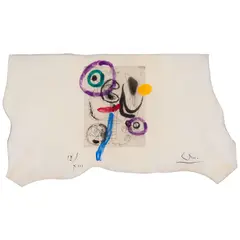 Plate 6, from Série III (Dupin 93) by Joan Miró, 1952-53, Etching and aquatint with hand-coloring on vellum, sold Jul 2026