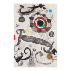 Joan Miró, L'astre du marécage (The Star of the Swamp) (Dupin 426), 1967, Aquatint in colors with carborundum on Mandeure rag paper