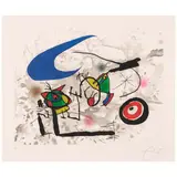 Joan Miró, Pygmées sous la lune (Pygmies Under the Moon) (Dupin 562), 1972, Etching and aquatint in colors on Arches paper