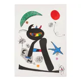 Joan Miró, Barbare dans la neige (Barbarian in the Snow) (Dupin 928), 1976, Etching and aquatint in colors on wove paper with the publisher's watermark