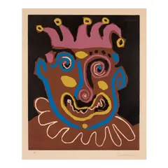 Pablo Picasso, Le vieux roi (The Old King) (Bloch 1152, Baer 1138), 1963, Linocut in colors on Arches paper