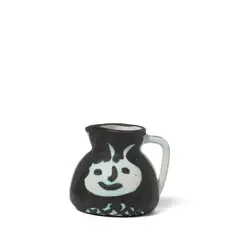 Pablo Picasso, Têtes (Heads) (Ramié 367), 1956, White earthenware clay turned pitcher with oxidized paraffin decoration and white enamel