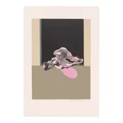 Francis Bacon, Center panel, from Triptyque Août 1972 (Triptych August 1972) (Sabatier 23), 1979, Lithograph in colors on wove paper