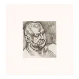 Lucian Freud, Head of a Man (Treves 66, Hartley 46), 1992, Etching on Rives BFK paper