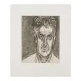 Lucian Freud, Portrait Head (Treves 108), 2005, Etching on wove paper