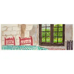 David Hockney, Two Chairs and Rain on Window, from 220 for 2020, 2021, Inkjet print in colors on Epson paper