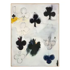 Larry Rivers, Ten of Clubs, 1960, oil and graphite on paper laid on canvas