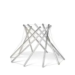 Kenneth Snelson, V-X, 1968-1989, aluminum and stainless steel cable