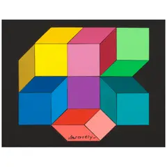 Victor Vasarely, Villa, 1989, paper collage on paper